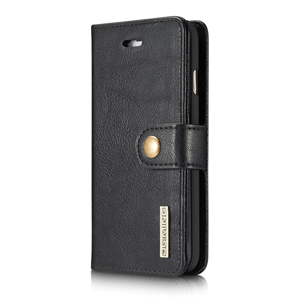 DG.MING iPhone 7/8/SE 2020/SE 2022 Faux Leather Wallet Case - Black — DG.MING