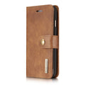 DG.MING iPhone 7/8/SE 2020/SE 2022 Faux Leather Wallet Case - Brown