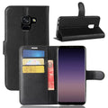 Litchi Leather Cover for Samsung Galaxy A8 2018 - Black — Litchi