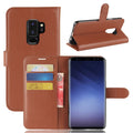 Litchi PU-Leather Cover for Samsung Galaxy S9 Plus - Brown — Litchi