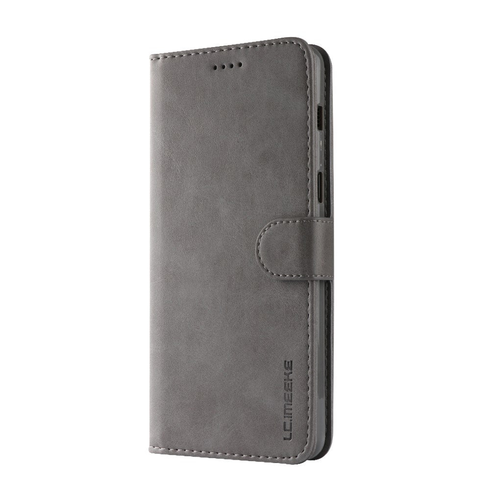 LC.IMEEKE Wallet Case for Samsung Galaxy A8 2018 - Gray