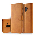 LC.IMEEKE Wallet Case for Samsung Galaxy A8 2018 - Brown