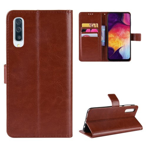 Crazy Horse Cover for Samsung Galaxy A50 - Brown