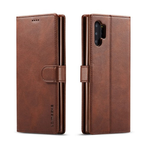 LC.IMEEKE Cover for Samsung Galaxy Note 10 Plus - Brown — LC.IMEEKE