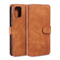 DG.MING Retro Wallet Cover for Samsung Galaxy A71 - Brown — DG.MING