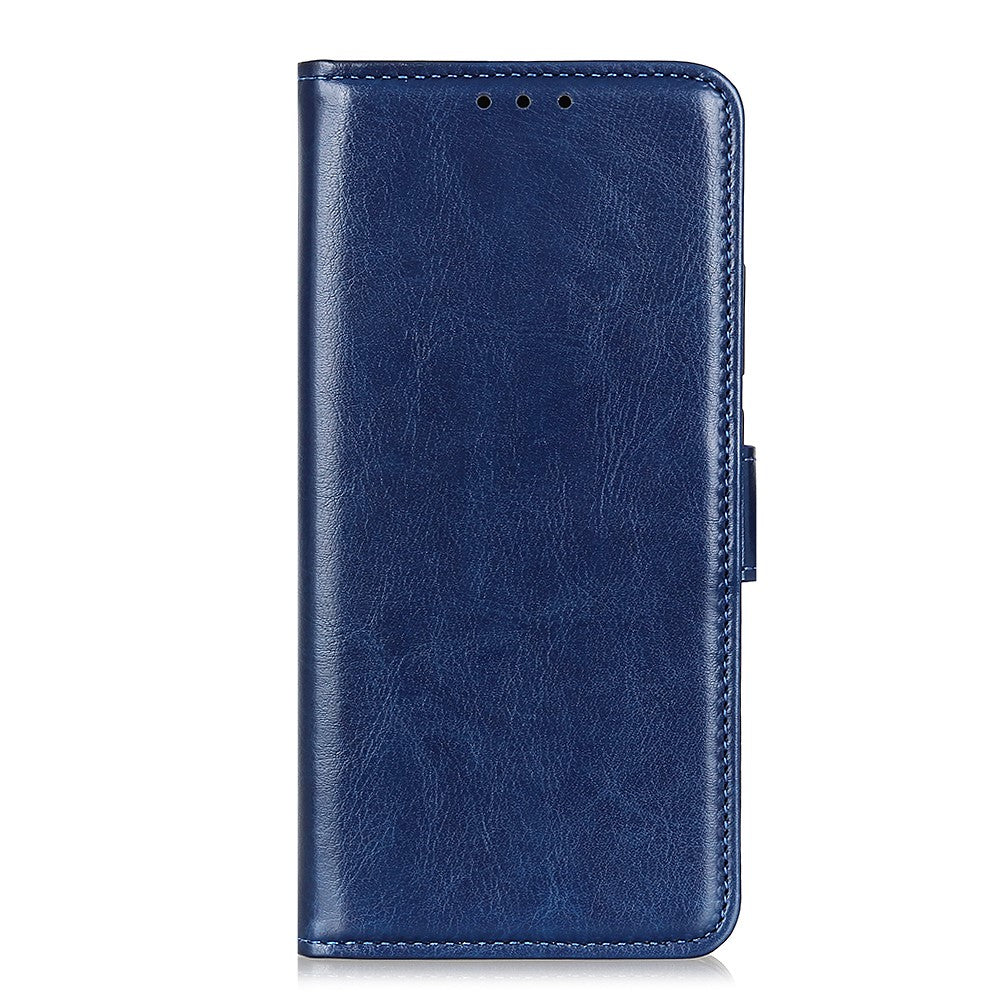 Crazy Horse Wallet Cover for Samsung Galaxy S21 Plus - Blue — Crazy