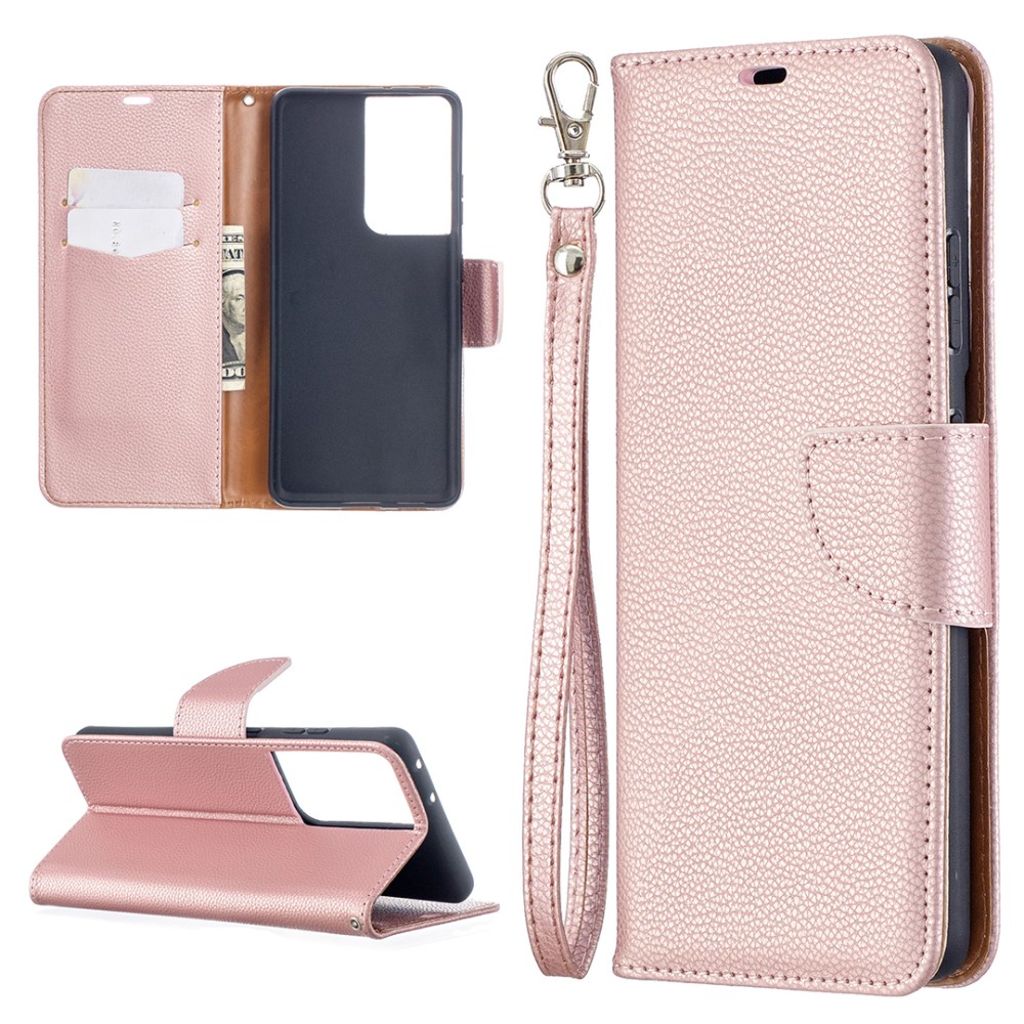 Samsung Galaxy S21 Ultra 5G cover with a strap - Rose gold — Samsung