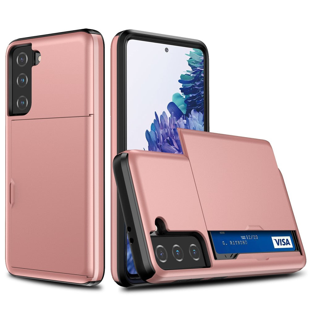 Case with Card Holder for Samsung Galaxy S21 Plus - Rose Gold — Övrigt