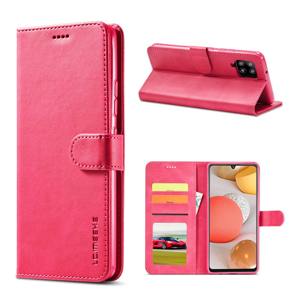 LC IMEEKE Wallet Cover for Samsung Galaxy A42 - Pink — LC
