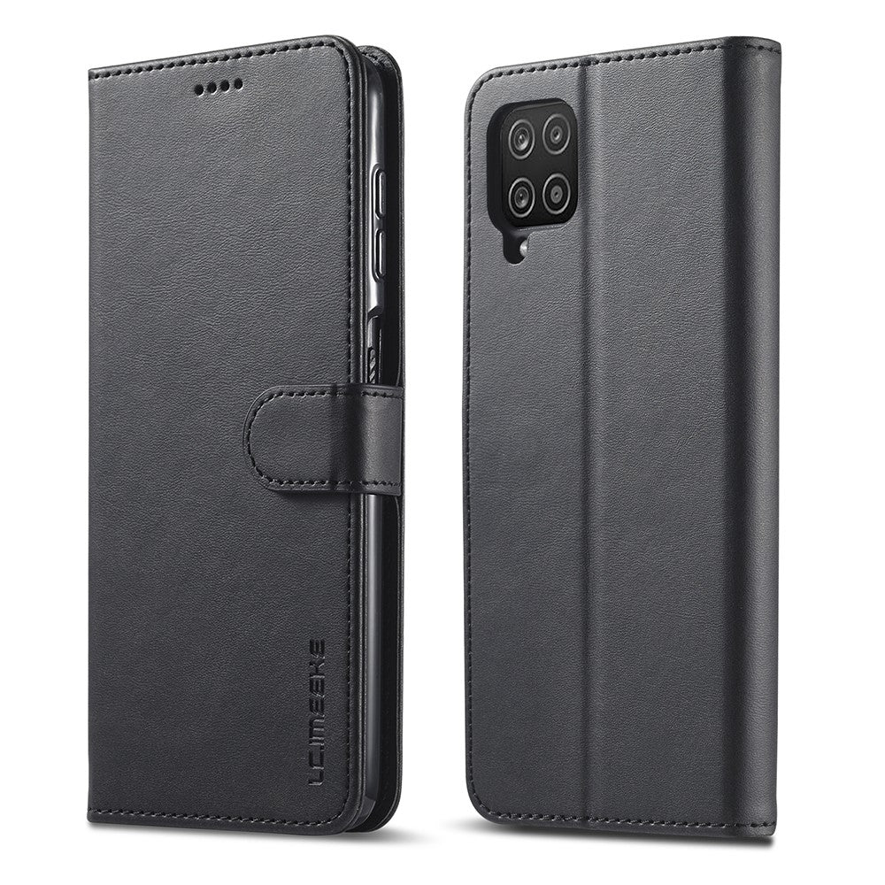 LC.IMEEKE Wallet Cover for Samsung Galaxy A12 5G - Black