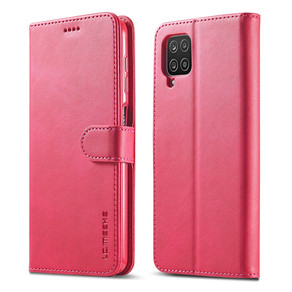 LC.IMEEKE Wallet Cover for Samsung Galaxy A12 5G - Pink