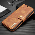 DG.MING 2-in-1 Wallet Cover for Samsung Galaxy S21 Plus 5G - Brown