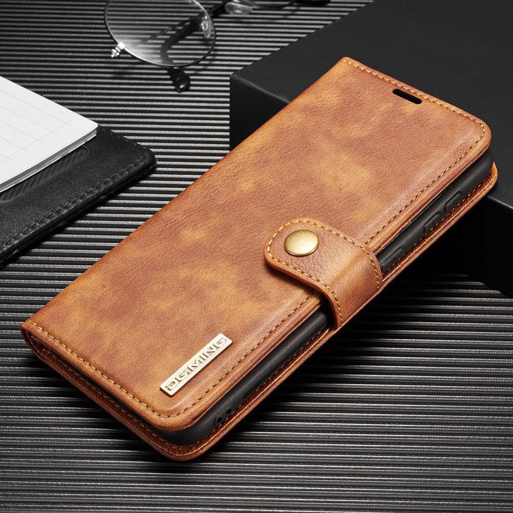 DG.MING 2-in-1 Wallet Cover for Samsung Galaxy S21 Plus 5G - Brown