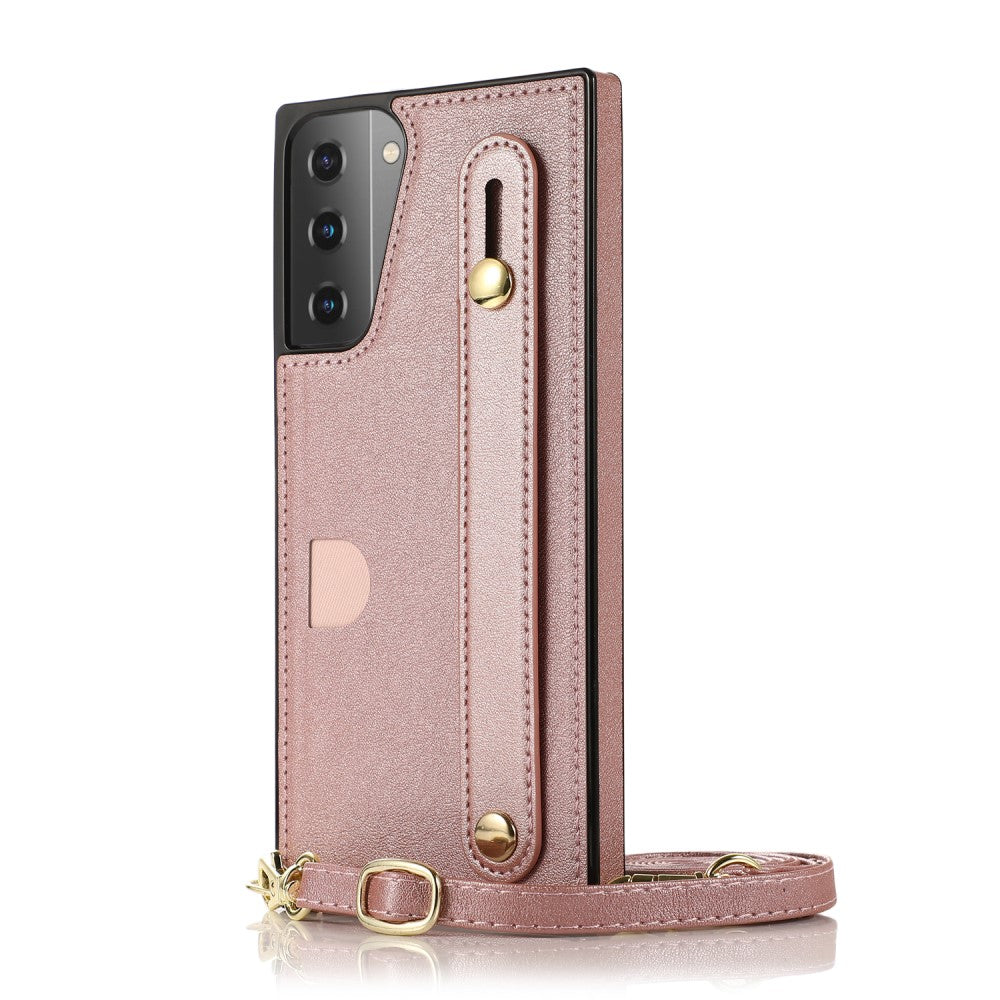 Case with Card Holder for Samsung Galaxy S21 - Rose Gold