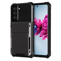 Samsung Galaxy S21 FE case with a card holder - Black