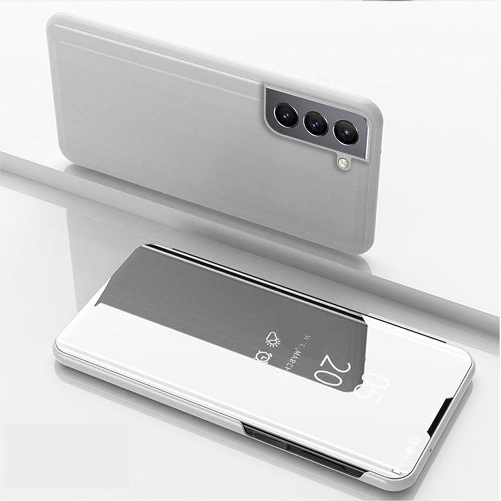View Window Mirror Cover for Samsung Galaxy S21 FE - Silver — View