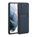 Samsung Galaxy S21 5G, 4G case with a card holder - Dark blue