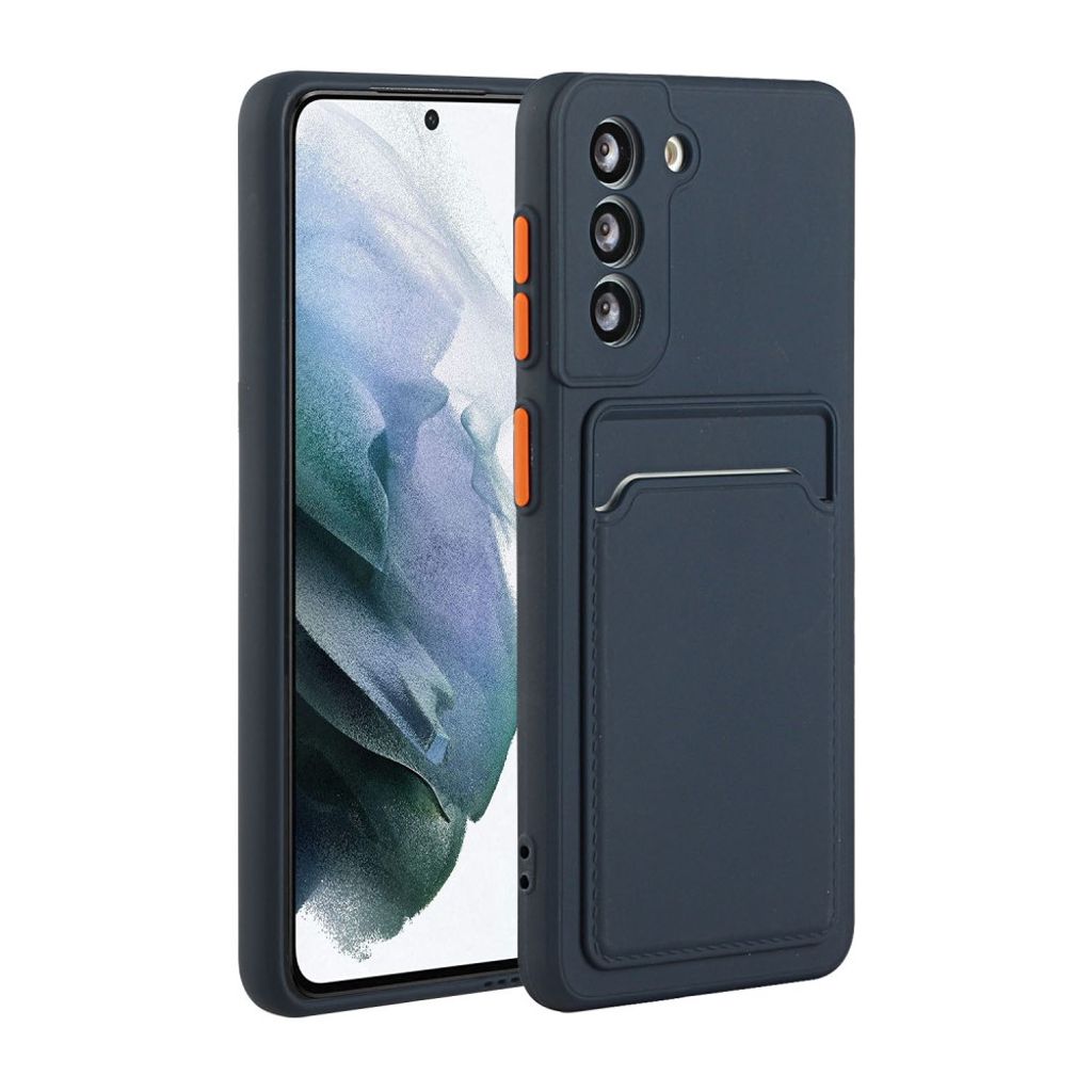 Samsung Galaxy S21 5G, 4G case with a card holder - Dark blue