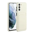 Samsung Galaxy S21 5G, 4G case with a card holder - White