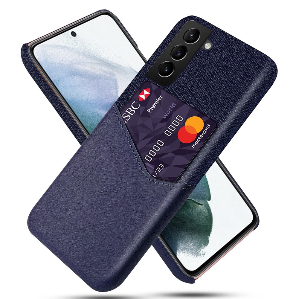 Case with Card Holder for Samsung Galaxy S21 FE - Blue — Övrigt
