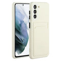 Samsung Galaxy S21 FE TPU case with a card holder - White — Samsung
