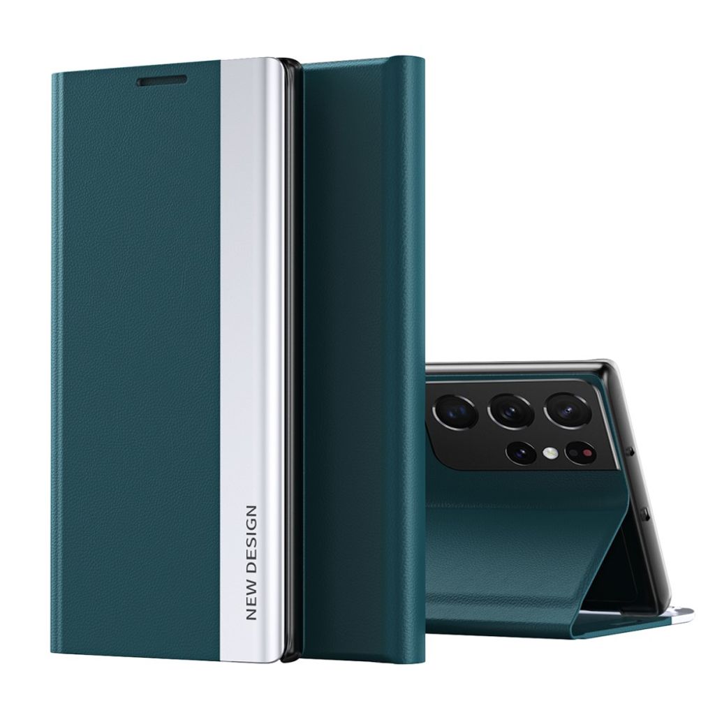 Foldable Samsung Galaxy S21 Ultra 5G cover with a stand - Green — Foldable