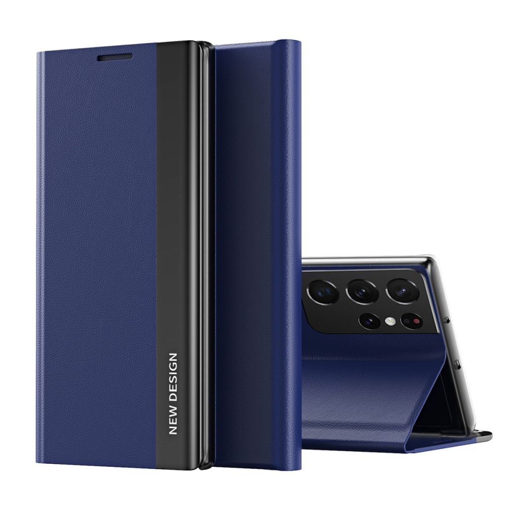 Foldable Samsung Galaxy S21 Ultra 5G cover with a stand - Dark blue — Foldable