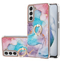 Samsung Galaxy S21 FE 5G case with a stand - Milky Way Marble Blue — Samsung