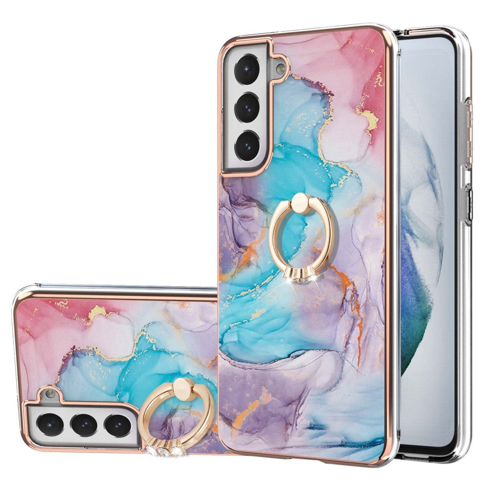 Samsung Galaxy S21 FE 5G case with a stand - Milky Way Marble Blue — Samsung