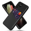 KSQ Samsung Galaxy S22 Ultra 5G case with a card holder - Black
