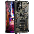 Samsung Galaxy S22 Ultra 5G case with a stand - Army green