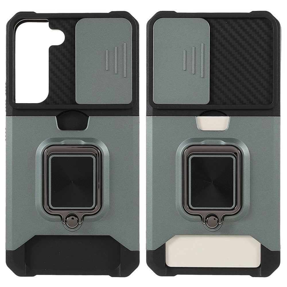 Samsung Galaxy S22 5G case with a card holder - Blackish Green — Samsung