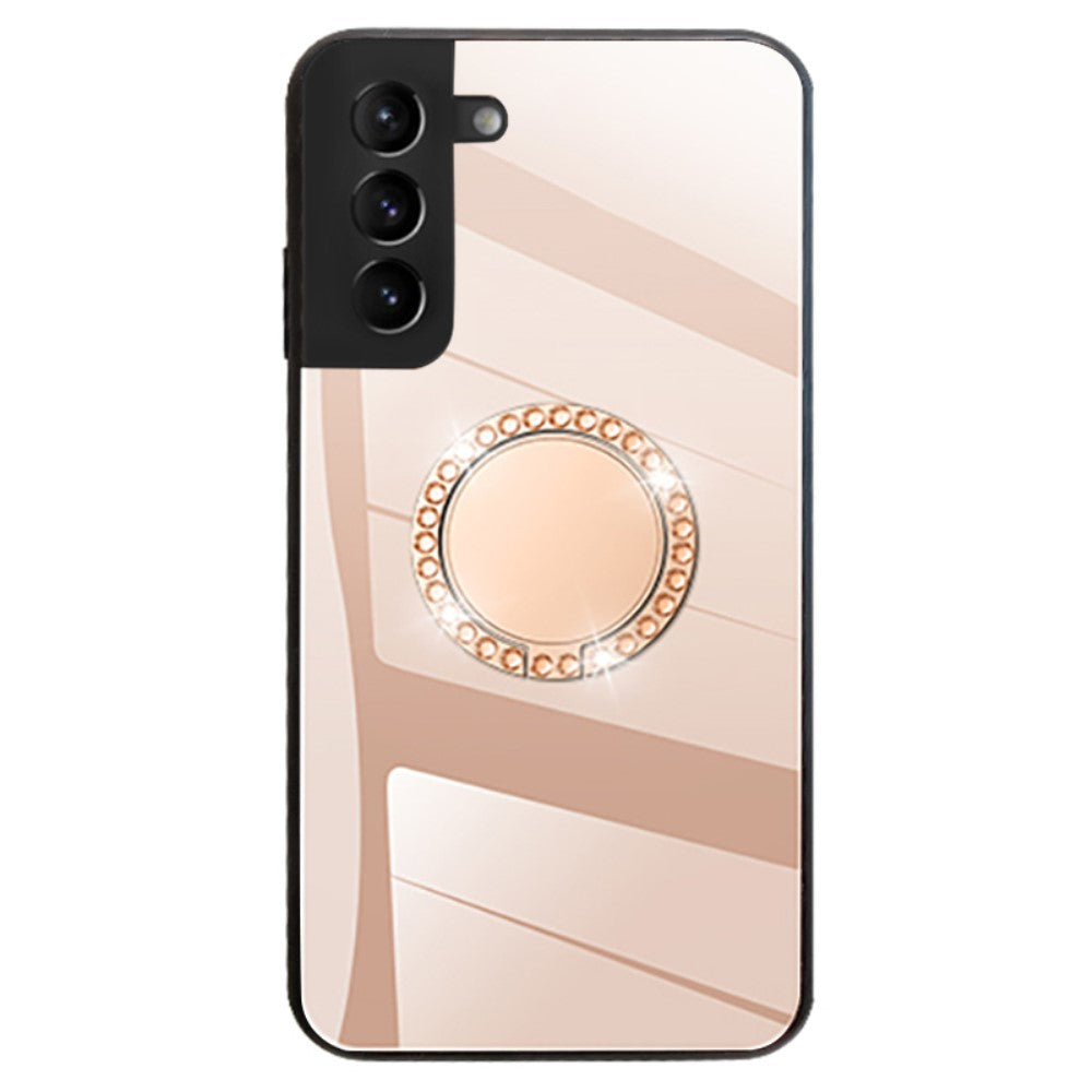 Samsung Galaxy S22 5G case with a mirror and a stand - Rosé