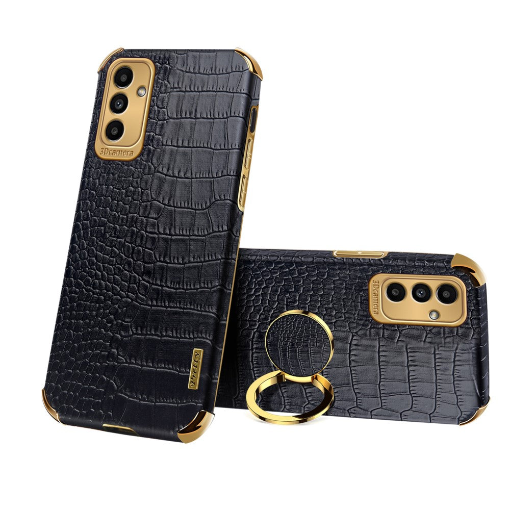 Samsung Galaxy A13 5G/ A04s 4G Electroplated Crocodile Case - Black