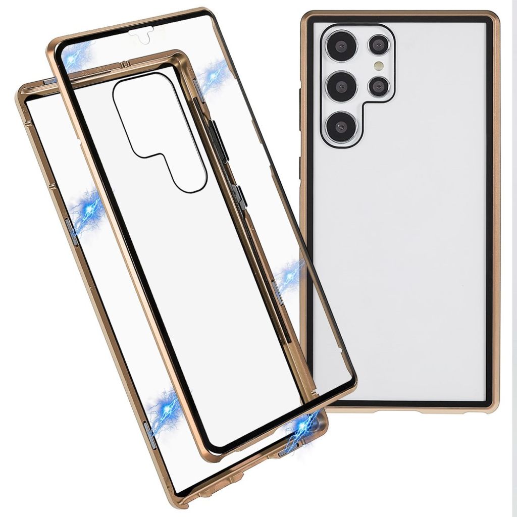 Samsung Galaxy S22 Ultra 5G case in tempered glass - Gold — Samsung