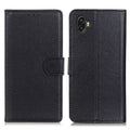 Samsung Galaxy Xcover 6 Pro Litchi Texture PU Leather cover - Black — Samsung