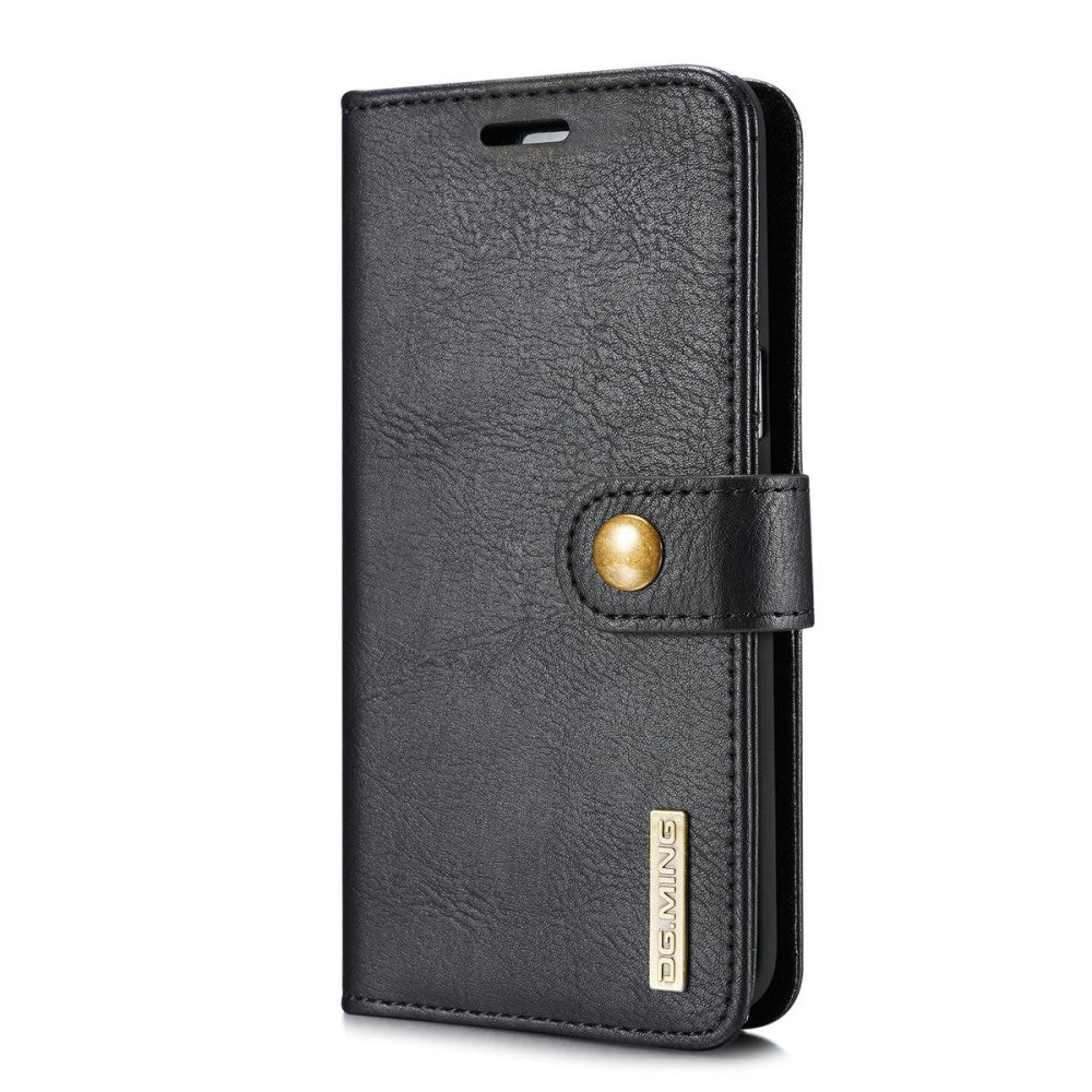 DG.MING Wallet Cover2-i-1 Split Leather for Samsung Galaxy S8 Plus - Black — DG.MING