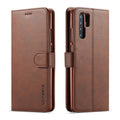 LC.IMEEKE Wallet Cover for Huawei P30 Pro - Brown — LC.IMEEKE