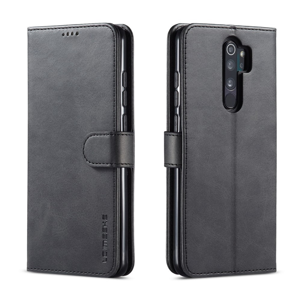 LC.IMEEKE Wallet Cover for Xiaomi Redmi Note 8 Pro - Black