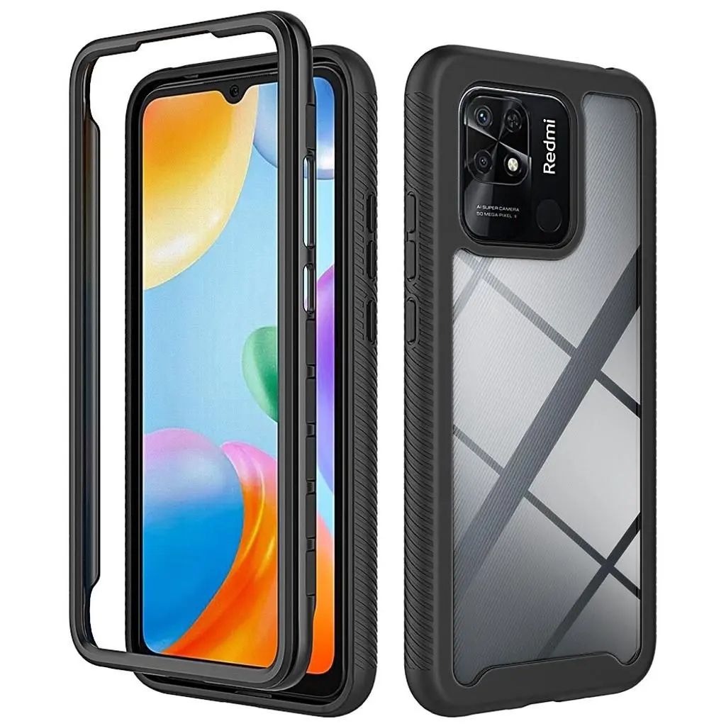 Resistant Xiaomi Redmi 10C case with a frame - Black — Resistant