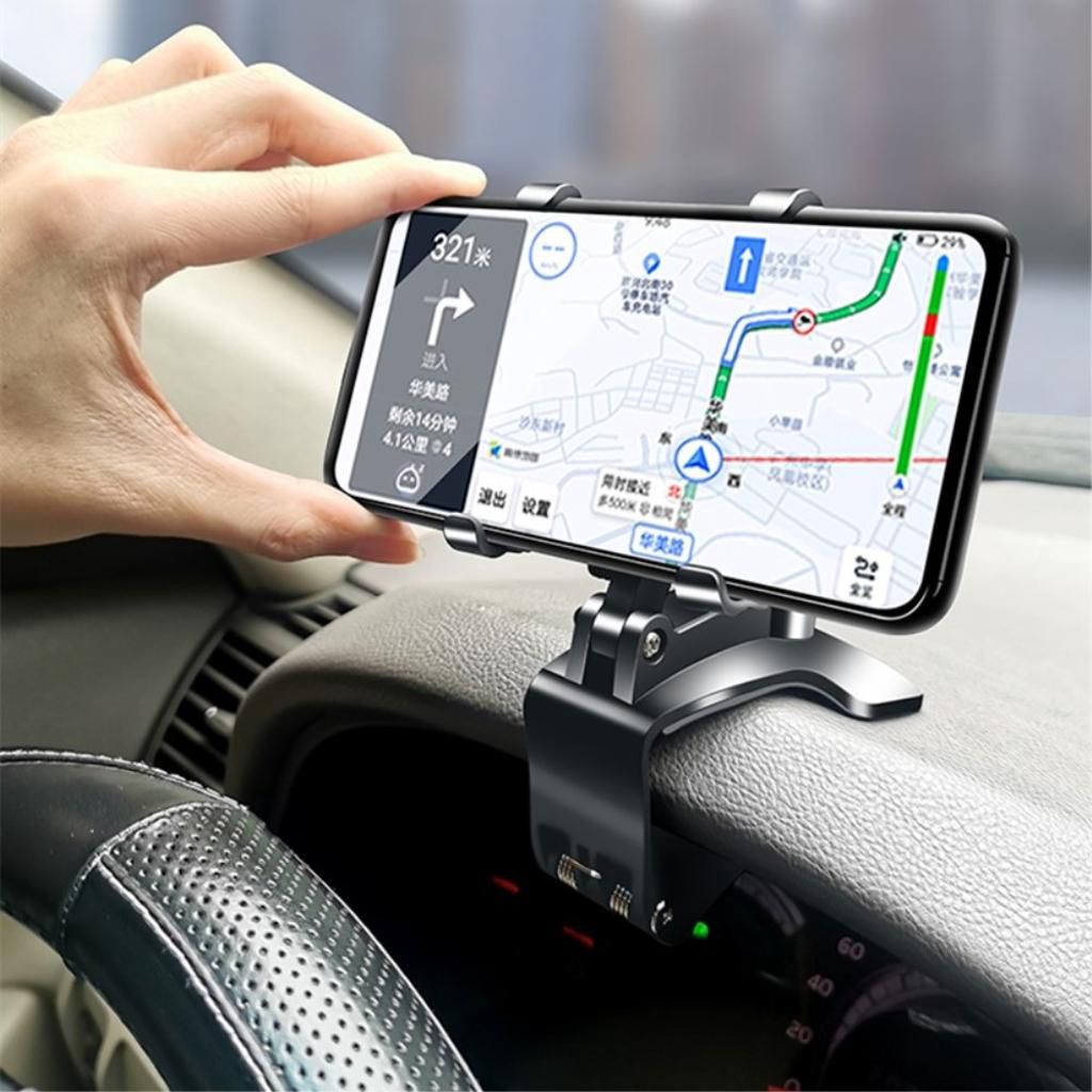 Hands-free car phone holder - Black