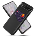 Google Pixel 6a case with a card holder - Black