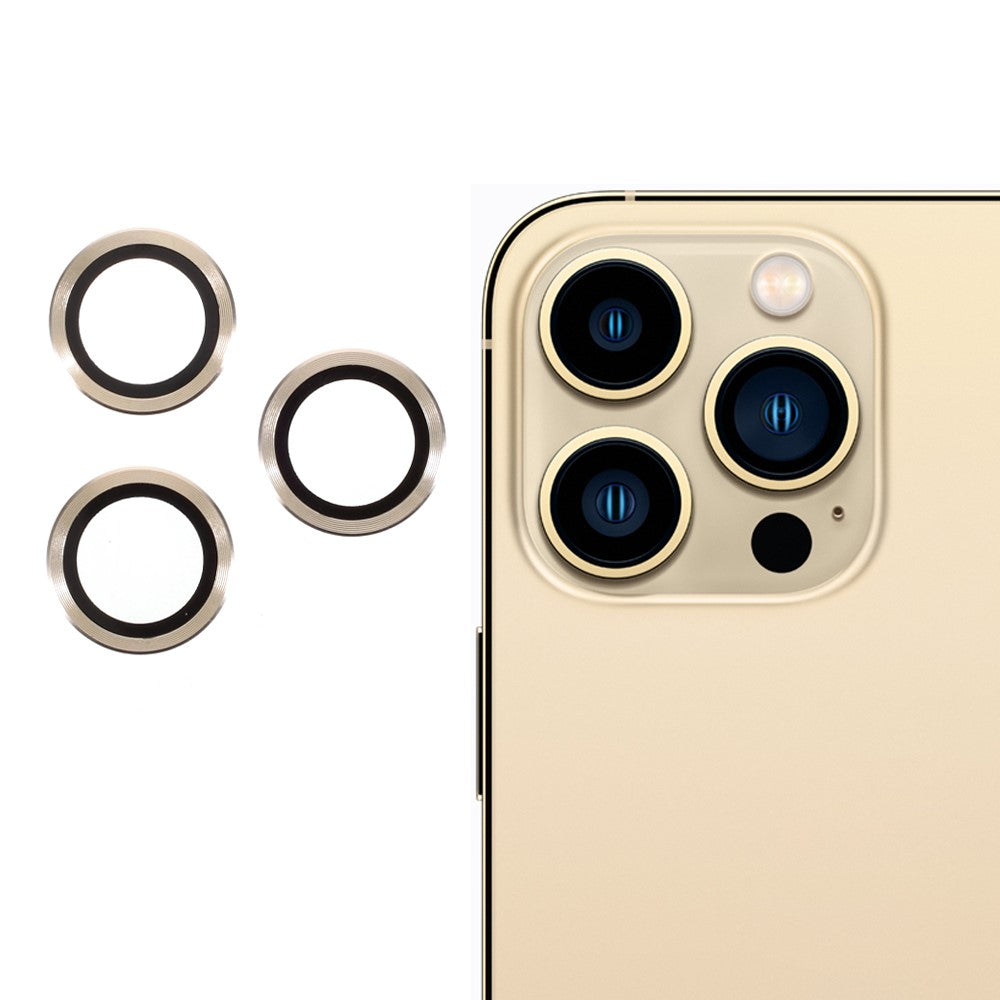 RURIHAI iPhone 13 Pro Max, 13 Pro lens protector - Gold — RURIHAI