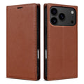 iPhone 18 Pro/17 Pro Wallet Cover with Stand - Brown — Övrigt