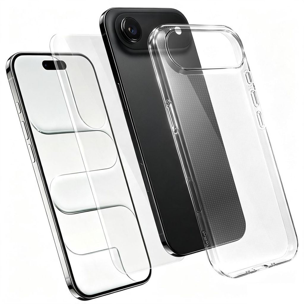 iPhone 17 Air TPU Case & Aluminium-silicon Glass Screen Protector - Transparent — Övrigt