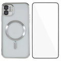 iPhone 11 Magnetic TPU Case + Screen Protector – Silver