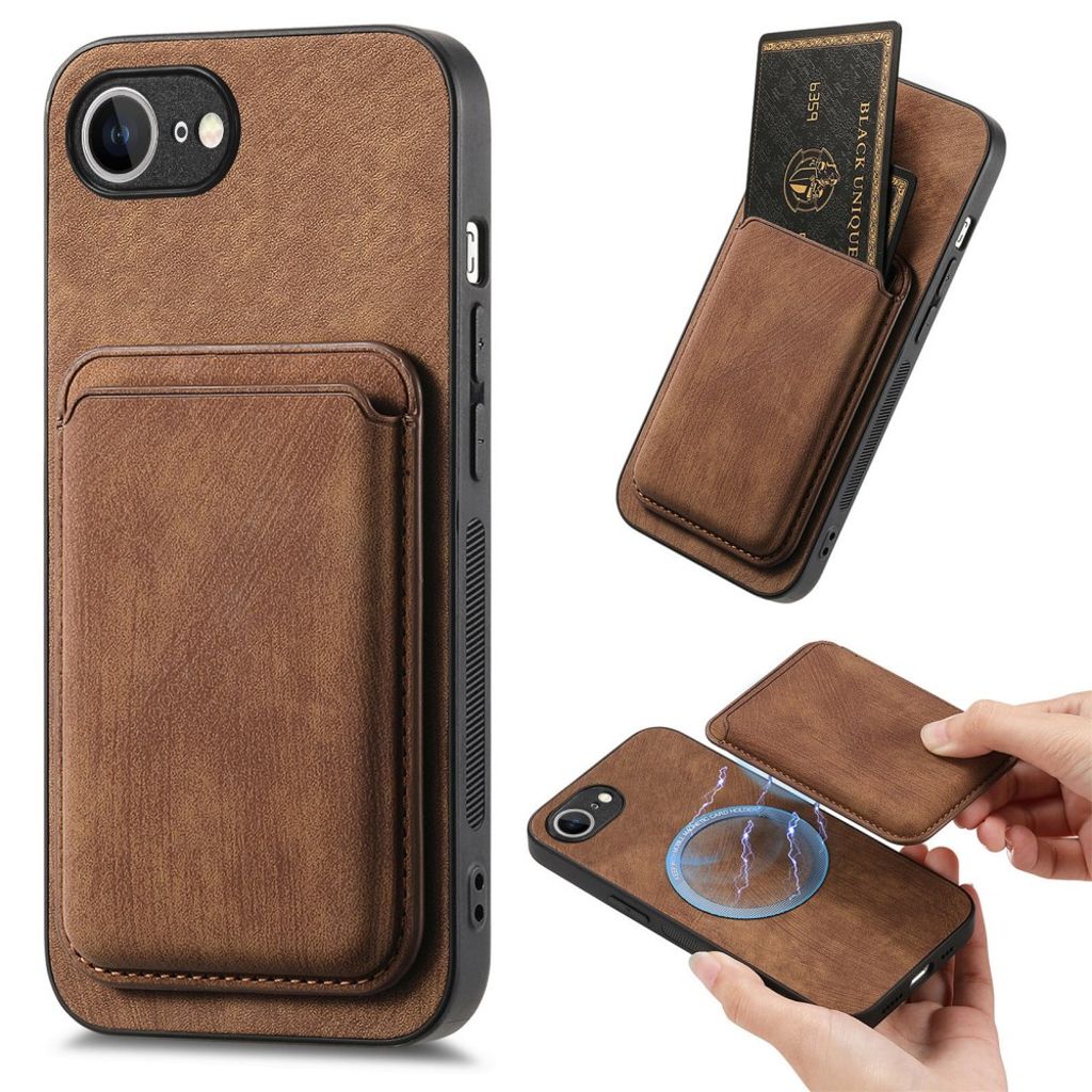 iPhone 17e/16e MagSafe Case with Wallet - brown