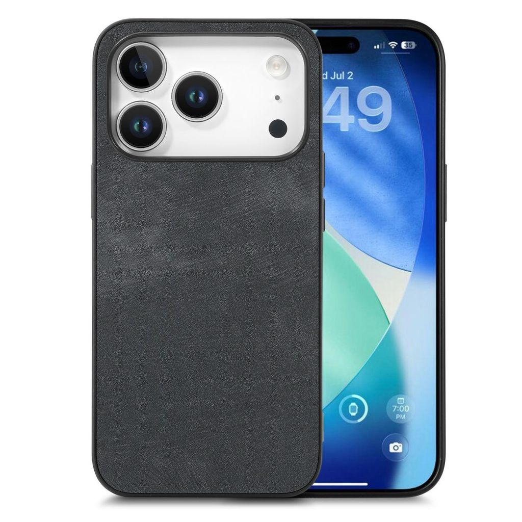 Case in PU-leather iPhone 18 Pro, iPhone 17 Pro - Black — Övrigt