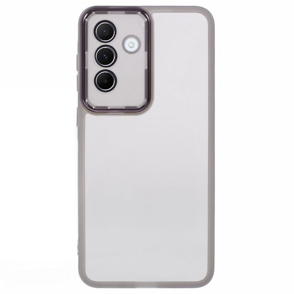 Samsung Galaxy A27 5G Case TPU Electroplated Camera Frame - Transparent Black — Samsung