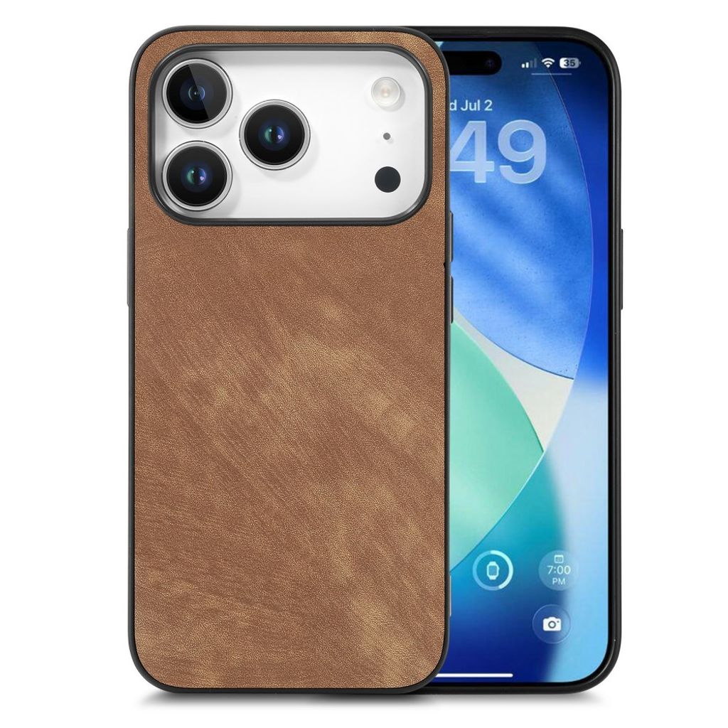 Case in PU-leather iPhone 18 Pro, iPhone 17 Pro - Brown — Övrigt